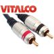 Kabel 2x RCA do gramofonu z masą 0,5m VITALCO - obrazek 2