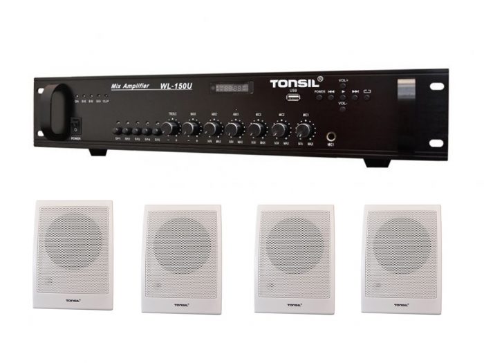 Tonsil – Zestaw nagłaśniający WL-180U + 4 x ZGR 10/120 komplet 8