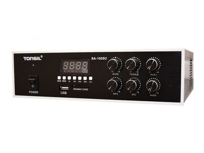 Tonsil – Zestaw nagłaśniający do samochodu reklamowego MP3 USB SD SA 1055U komplet 10