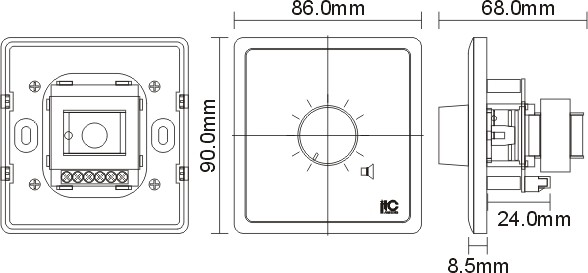 ITC Audio - T-672F Regulator naścienny 15W