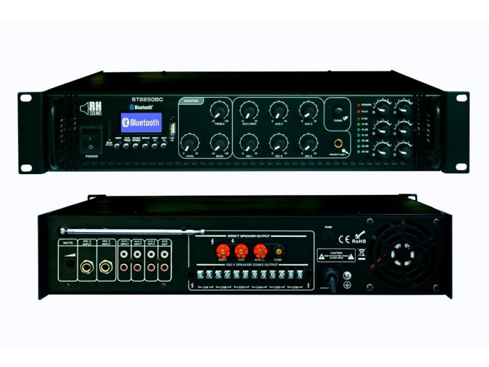 RH SOUND Wzmacniacz 100V ST-2250BC+FM+BT 10