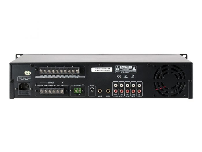 ITC Audio – TI-240U Wzmacniacz miksujący 5-strefowy 240W + Odtw. MP3/USB 9