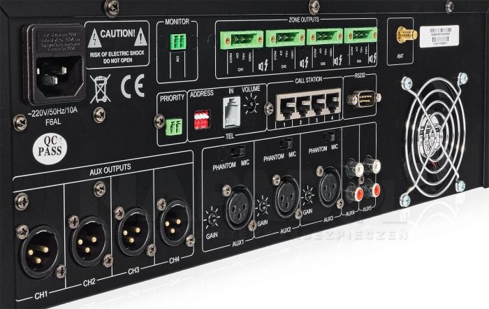 HQM 4120 Wzmacniacz PA  4x120W 4-strefowy - obrazek 3