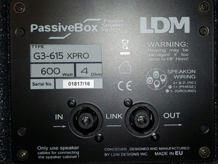 LDM G3 615X PRO – Kolumna pasywna 600W 4 Ohm 11