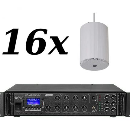 16x ITC T-200B + HQM 2250BC – wielostrefowe nagłośnienie do 300 m2 12