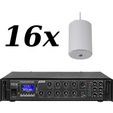 16x ITC T-200B + HQM 2350BC – wielostrefowe nagłośnienie do 300 m2 2