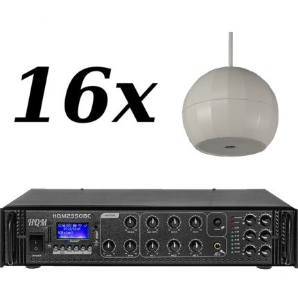 16x ITC T-200DW + HQM 2350BC – wielostrefowe nagłośnienie do 300 m2 2