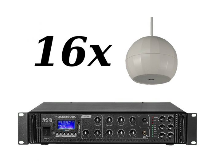 16x ITC T-200DW + HQM 2350BC – wielostrefowe nagłośnienie do 300 m2 8