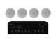 4x ITC T-208B + MONACOR PA-806DMP - Nagłośnienie sufitowe do 60 m2