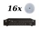 ITC - 16x T-205B + TI-1206S - Nagłośnienie sufitowe do 300 m2