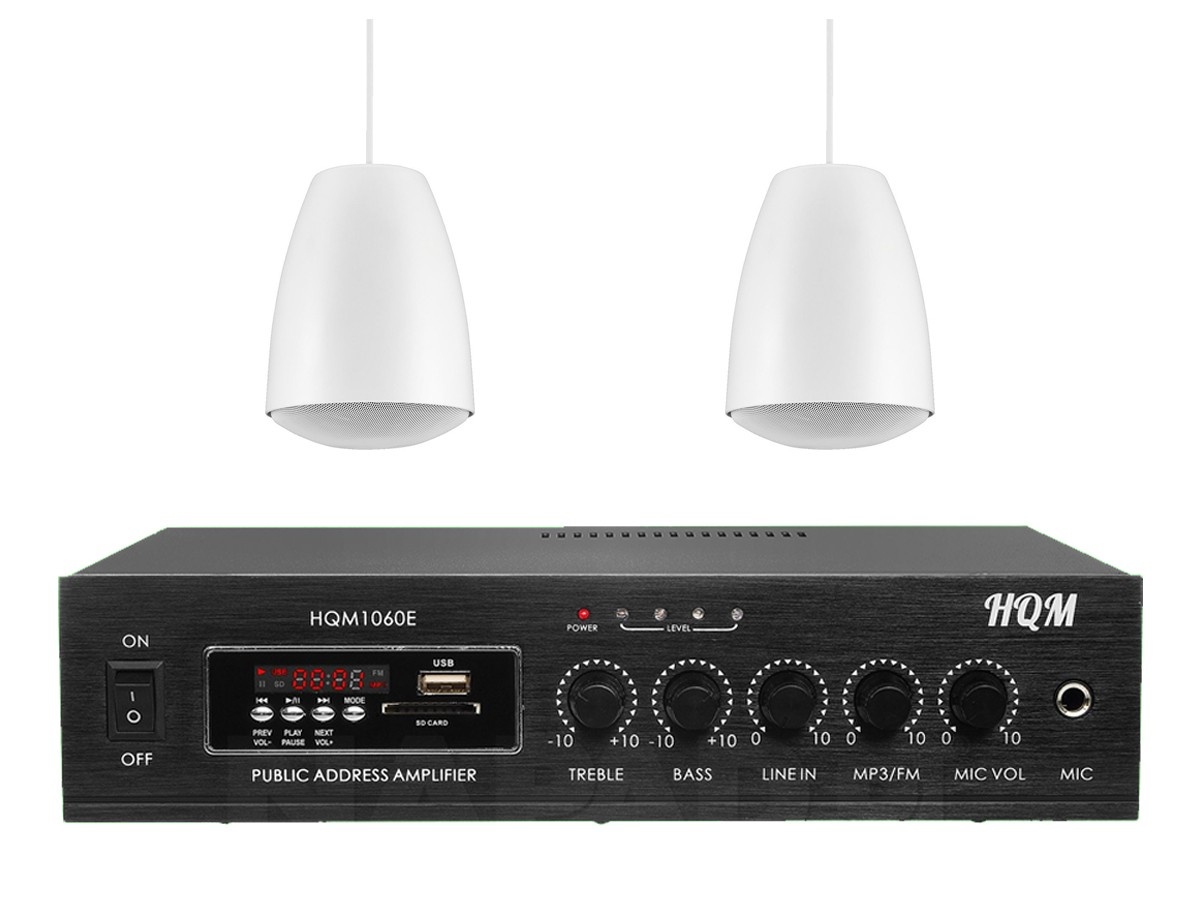 2xEDL435WS-HQM1060E 2x MONACOR EDL-435 + HQM 1060E - nagłośnienie sufitowe do 30m2 - obrazek 1