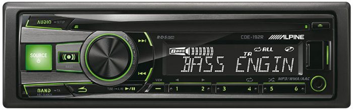 RADIO SAM.ALPINE CD CDE-192R CD+USB+iPOD GREEN/RED 11