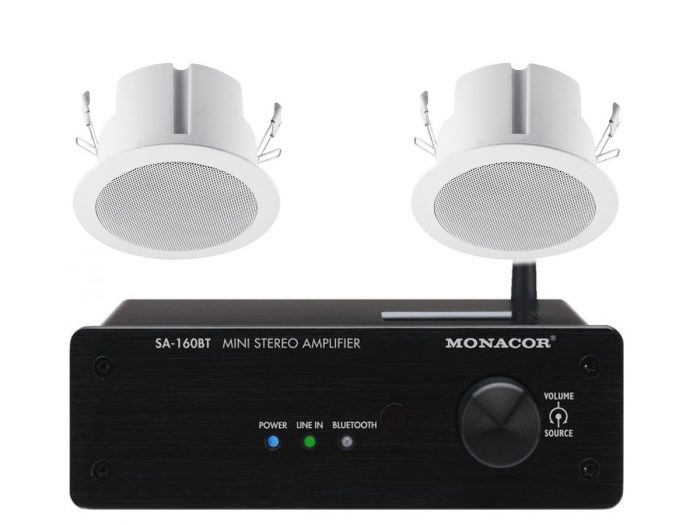 MONACOR SA-160BT + Voice Kraft QC 60T x2 – Nagłośnienie sufitowe do 30m2 8