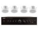 TAGA Harmony TA-250MIC + Voice Kraft QC 50T x4 - Nagłośnienie sufitowe do 60m2