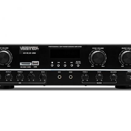 Voice Kraft AV 818 USB + Monacor MKS-26 x5 – Nagłośnienie naścienne do 60m2 18