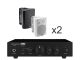 Monacor SA-100 + Voice Kraft DS-502 x2 - Nagłośnienie naścienne do 30m2