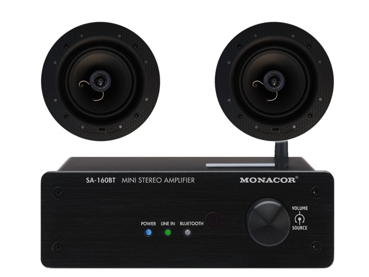 sa-160 + tcw280 MONACOR SA-160BT + TAGA Harmony TCW-280R - Nagłośnienie sufitowe do 30m2 - obrazek 1