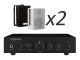 Monacor SA-50 + TAGA Harmony TOS-215 x2 - Nagłośnienie naścienne do 30m2