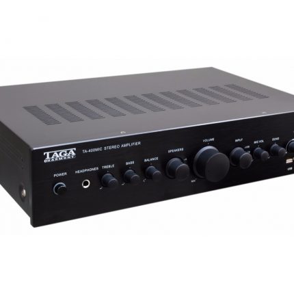 TAGA Harmony TA-400MIC + Voice Kraft DS-502 x4 – Nagłośnienie naścienne do 60m2 3