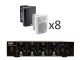 TAGA Harmony TA-600MULTI + Voice Kraft DS-502 x8 - Nagłośnienie naścienne do 150m2
