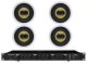 MONACOR SA-440/SW + TAGA Harmony TCW-600R V.2 x4 - Nagłośnienie sufitowe do 60m2