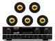 Voice Kraft AV 818 USB + TAGA Harmony TCW-880R SM x5 - Nagłośnienie sufitowe do 60m2