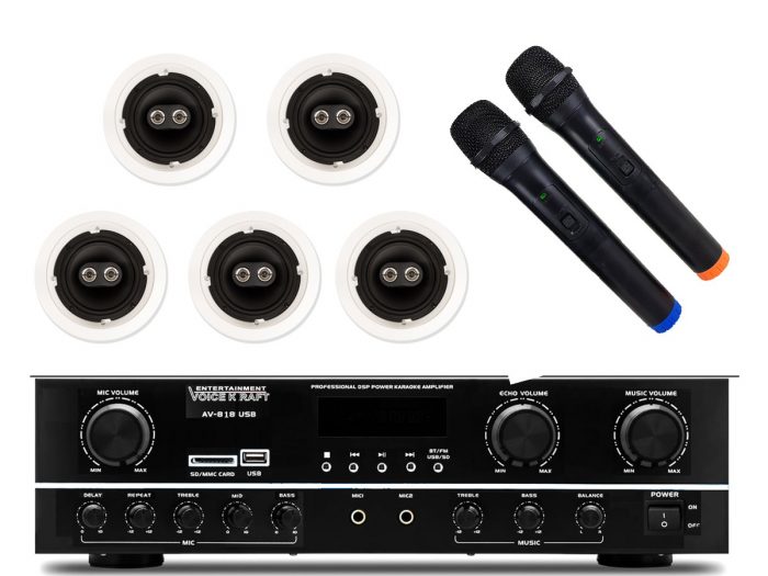 Voice Kraft AV 818 USB + TAGA Harmony TCW-300R SM x5 – Nagłośnienie sufitowe do 60m2 8