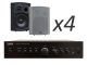 TAGA Harmony TA-250MIC + TOS-415 V.2 x4 - Nagłośnienie naścienne do 60m2