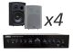 TAGA Harmony TA-400MIC + TOS-415 V.2 x4 - Nagłośnienie naścienne do 60m2