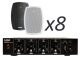 TAGA Harmony TA-600MULTI + TOS-515 x8 - Nagłośnienie naścienne do 150m2