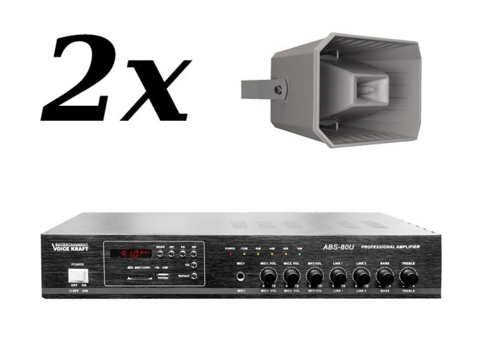 APART MPLT32 + VOICE KRAFT ABS-80U – zestaw nagłośnienia naściennego dla powierzchni do 30m<sup>2</sup> 8