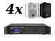 4x VOICE KRAFT VK-1050 + HQM 2060BC - nagłośnienie naścienne do 60m2