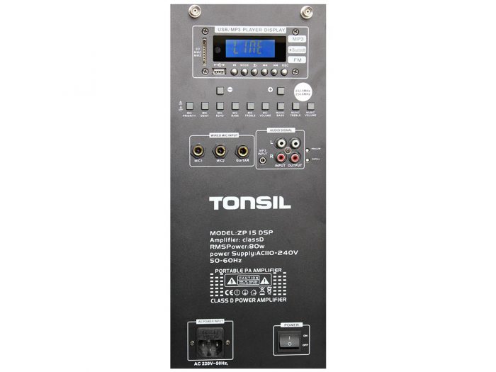 Tonsil – ZP 15 DSP 200W Kolumna mobilna 12