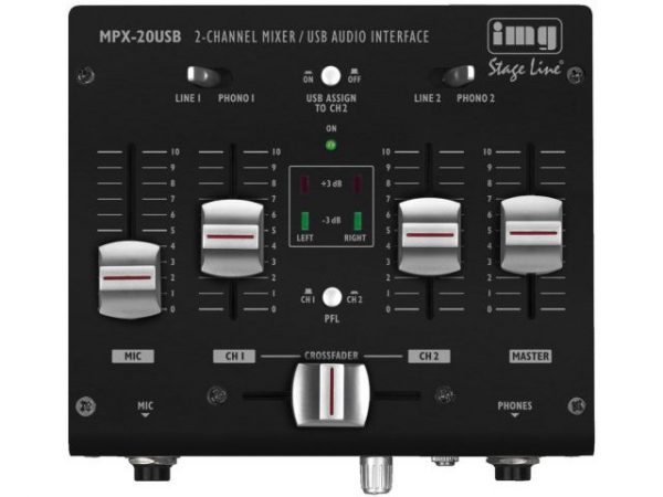 MPX-20USB - 3-kanałowy mikser stereo dla DJ