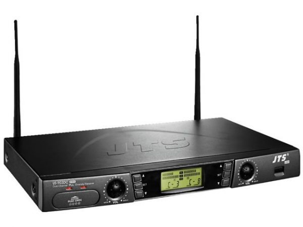 US-903DCPRO/5 - Podwójny odbiornik wieloczęstotliwościowy UHF PLL z wbudowaną ładowarką dla baterii akumulatorowych