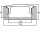 LEDSP-311/FC - Szyna aluminiowa (profil U) do pasków diodowych