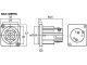 NAC-3MPHC - Gniazdo montażowe NEUTRIK POWERCON