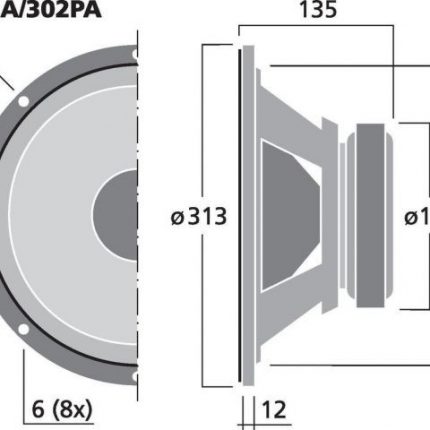 SP-12A/302PA - Głośnik nisko-średniotonowy PA