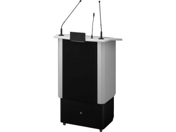 SPEECH-500/GR - Profesjonalna mównica z elektryczną regulacją wysokości i wbudowanym systemem bezprzewodowym