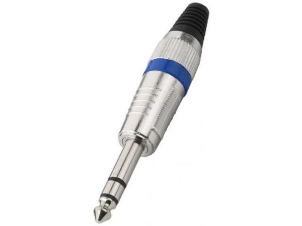 T-120/BL - Wtyk 6.3mm stereo