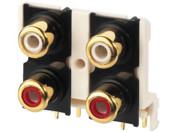 T-740G - Gniazda montażowe RCA do lutowania