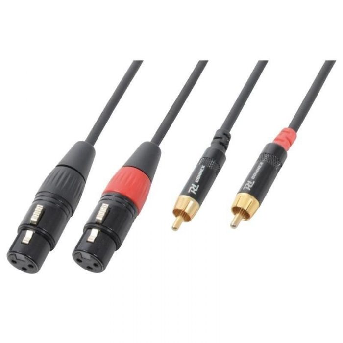 PD Connex – Kabel sygnałowy 2x XLR (f) – 2x RCA (m) 6m 8