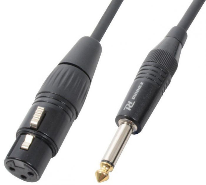 Kabel audio XLR (f) Jack 6.3mm mono 6m PD Connex