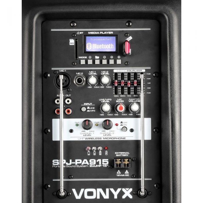 VONYX – Kolumna mobilna z mikrofonami UHF Vonyx SPJ-PA915 14