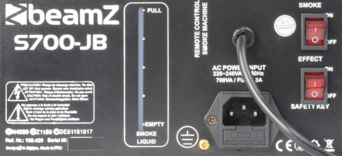 BeamZ – Wytwornica dymu S700 z efektem LED Jelly Ball BeamZ 12