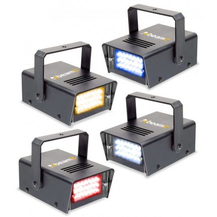 BeamZ – Zestaw 4 szt kolorowych stroboskopów LED BeamZ