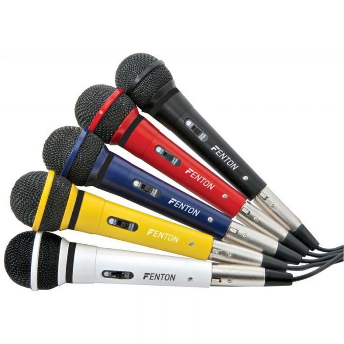 FENTON – Zestaw 5 kolorowych mikrofonów dynamicznych Fenton 8
