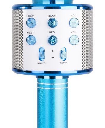 MAX – Mikrofon karaoke z głośnikami BT MP3 MAX KM01 niebieski 3