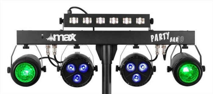 MAX – Zestaw oświetleniowy PAR UV STROBE JELLY MOON MAX PARTYBAR10 10