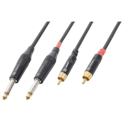 PD Connex – Kabel  2x Jack 6,3 – 2x RCA (m) 3m